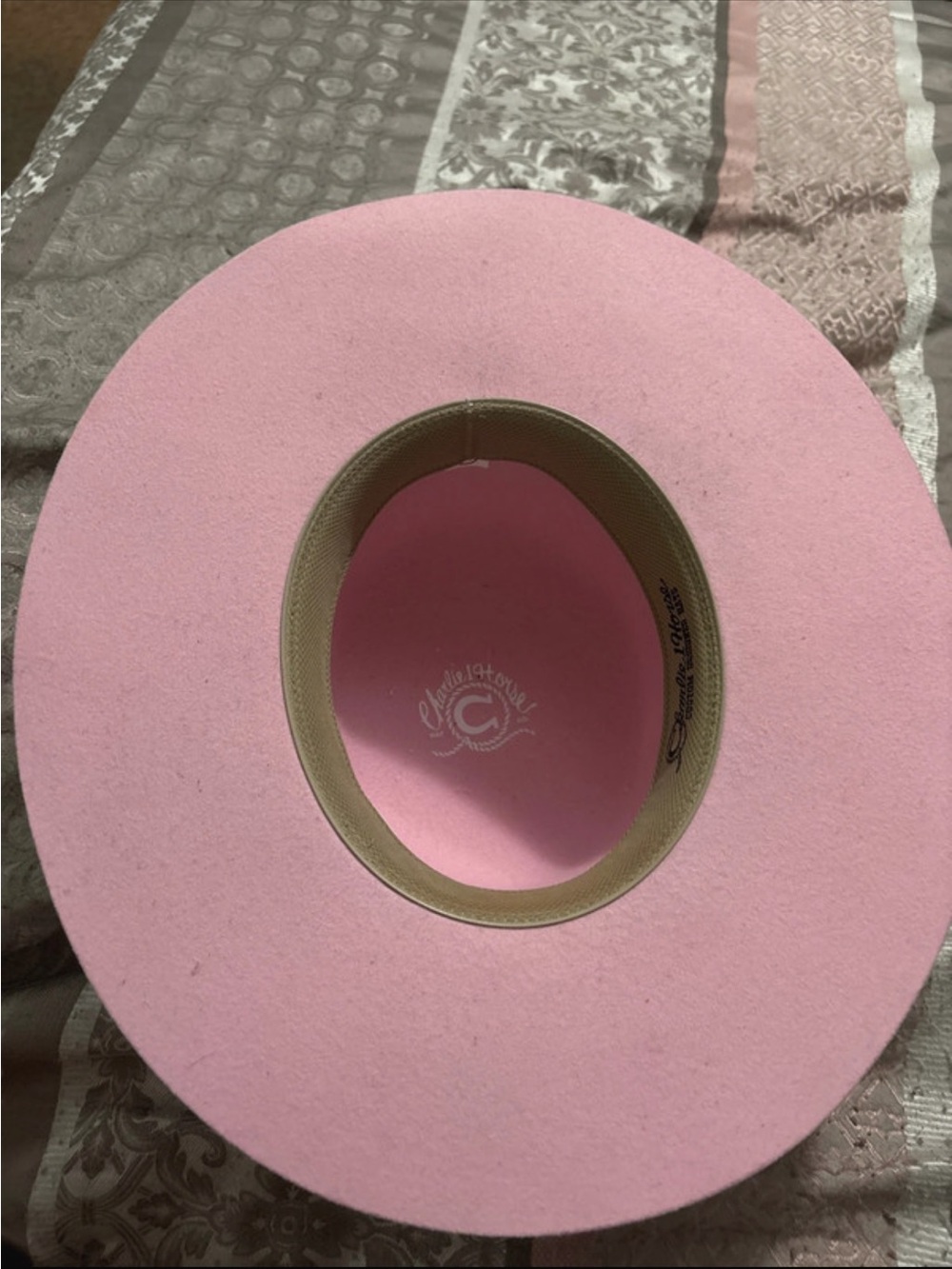 Wide-Brim Pink Felt Women's Hat by Charlie 1 Horse